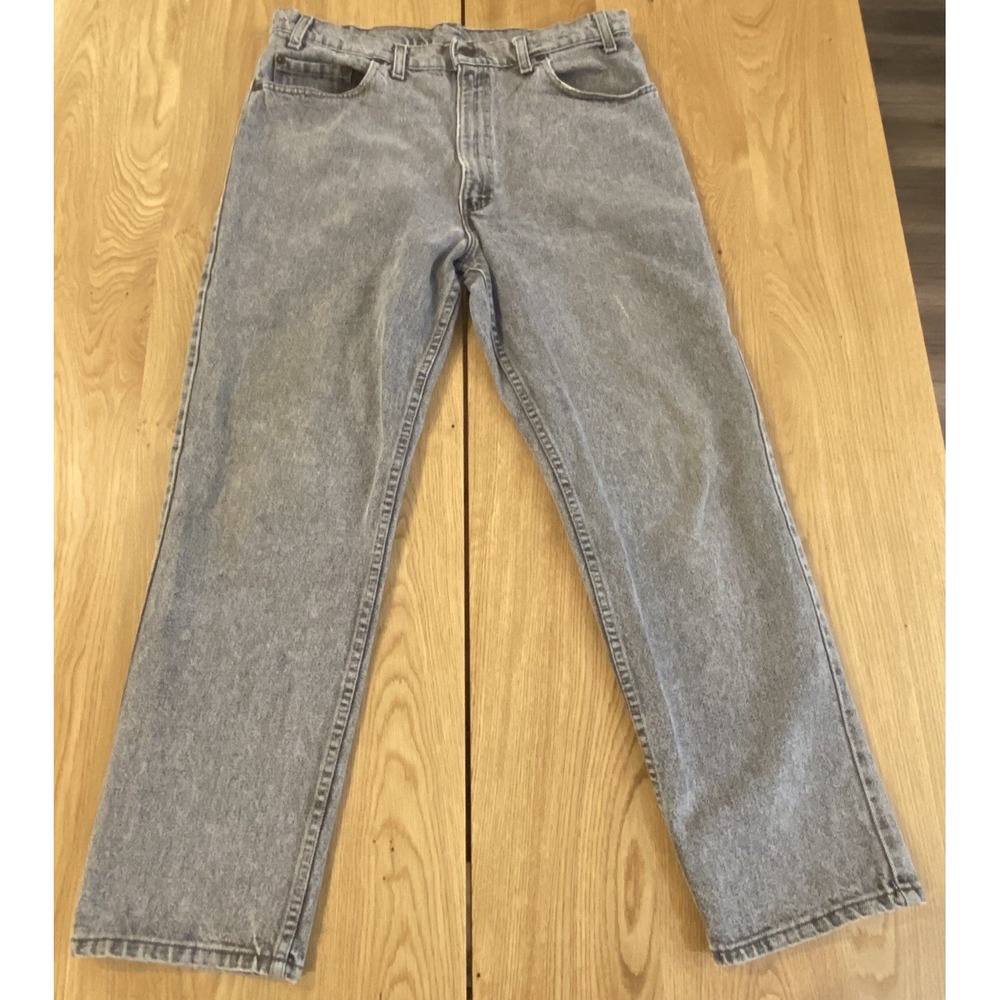 90's Vtg Levis 540‎ Jeans Mens Size 34 Black Acid Stone Wash Denim USA